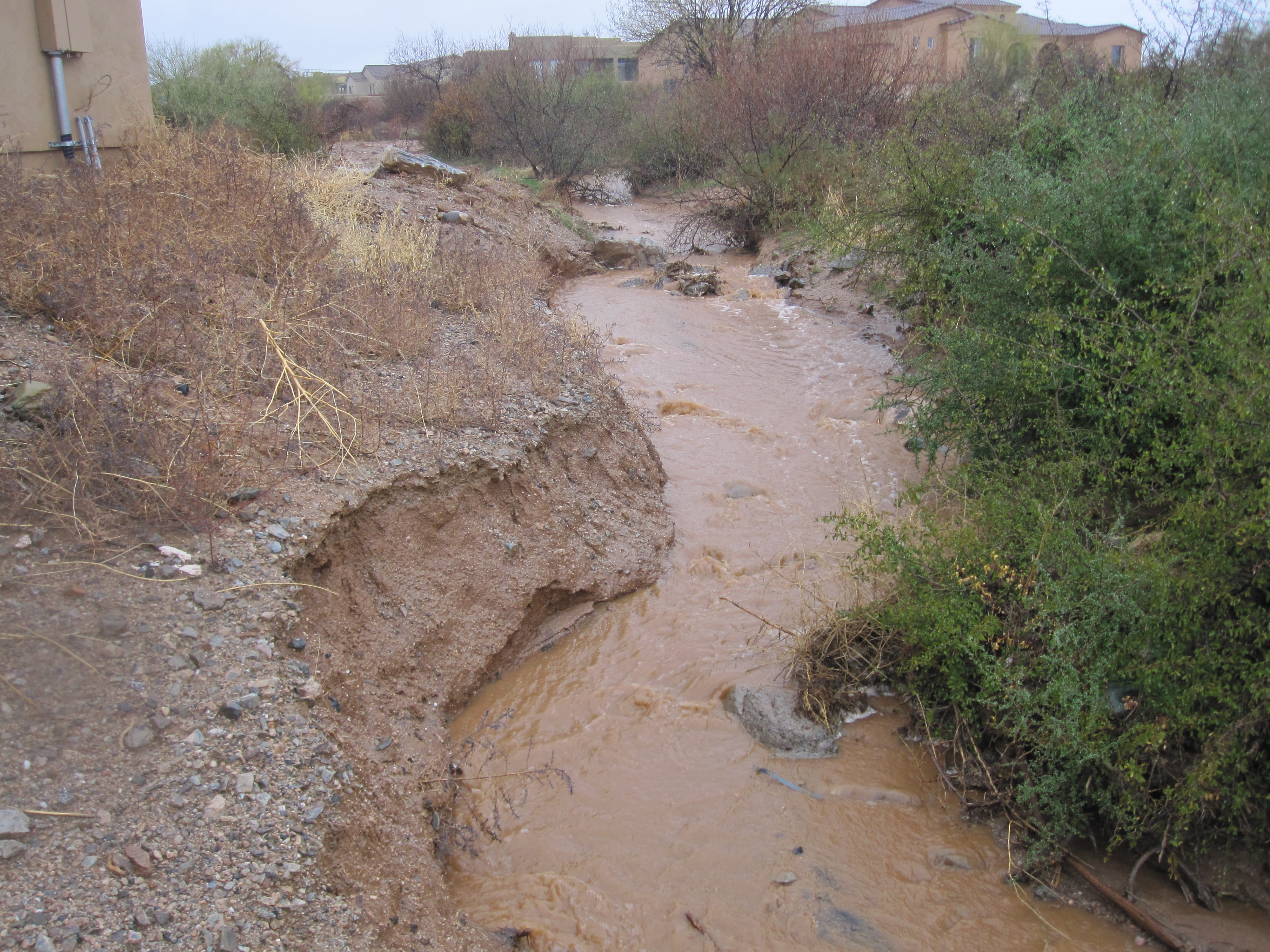 How does running water cause erosion?